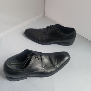 Reaction Kenneth Cole Means Brogue Oxfords Mens 8.5 M Black Leather Dress Shoes